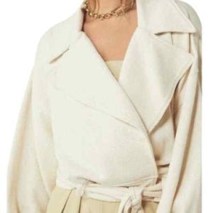 Free People Beach Cotton Cream Motorcycle Jacket